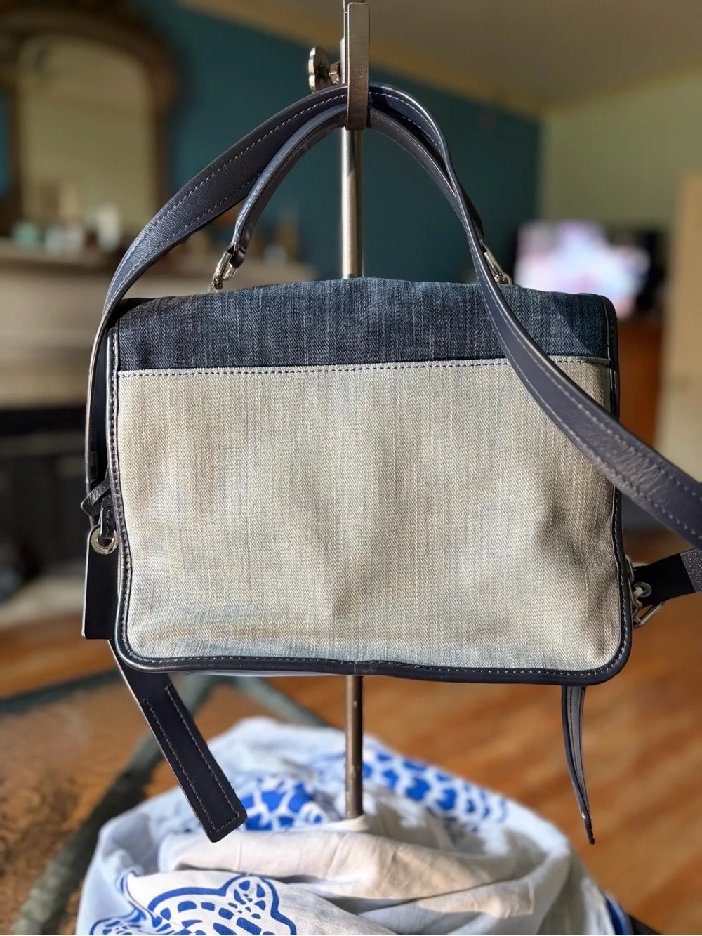 NWOT Michael Kors Cooper Large Denim School Satchel